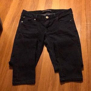 womens dark wash express jeggings